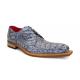 Fennix Italy "Hugo" Grey Genuine Crocodile Lace-Up Dress Shoes.